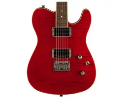 USED FENDER CUSTOM TELECASTER FMT HH CRIMSON RED TRANS W/ LAUREL FB