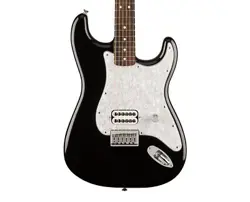 USED FENDER LTD. ED. TOM DELONGE STRATOCASTER - BLACK W/ ROSEWOOD FB