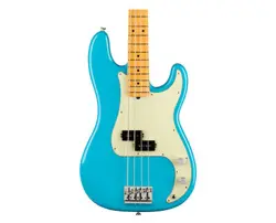 USED FENDER AMERICAN PROFESSIONAL II PRECISION BASS - MIAMI BLUE W/ MAPLE FB