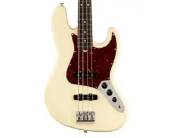 USED FENDER AMERICAN PROFESSIONAL II JAZZ BASS - OLYMPIC WHITE W/ ROSEWOOD FB