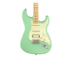 USED FENDER AMERICAN PERFORMER STRATOCASTER HSS - SATIN SURF GREEN W/ MAPLE FB