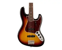 USED FENDER AMERICAN VINTAGE II 1966 JAZZ BASS - 3-COLOR SUNBURST W/ ROSEWOOD FB