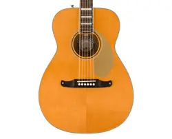 USED FENDER MALIBU VINTAGE A/E GUITAR - AGED NATURAL W/ OVANGKOL FB