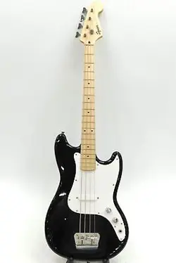 SQUIER BY FENDER BRONCO BASS BLACK 4-STRING ELECTRIC BASS GUITAR W/ GIG BAG