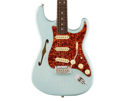 USED FENDER AMERICAN PROFESSIONAL II STRAT THINLINE - TRANS DAPHNE BLUE