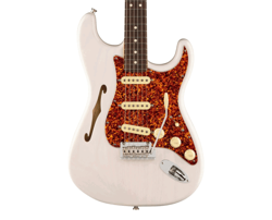 USED FENDER AMERICAN PROFESSIONAL II STRAT THINLINE - WHITE BLONDE W/ROSEWOOD FB