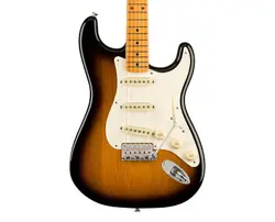 USED FENDER AMERICAN VINTAGE II 1957 STRATOCASTER - 2-COLOR SUNBURST W/ MAPLE FB