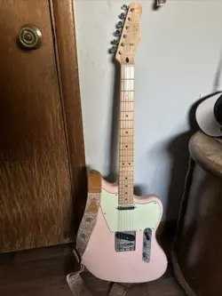 FENDER SQUIER TELECASTER 6 STRING ELECTRIC GUITAR - LIGHT PINK
