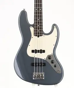 FENDER USA AMERICAN STANDARD JAZZ BASS CHARCOAL FROST METALLIC USED W/HARD CASE