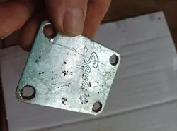 RELIC FENDER SQUIER CHROME NECK BACK PLATE USED