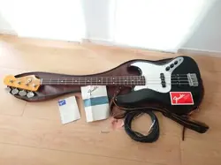 ELECTRIC BASS GUITAR FENDER JAZZ JB62-58 BLACK MADE IN JAPAN S/N O032912