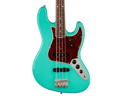 USED FENDER AMERICAN VINTAGE II 1966 JAZZ BASS - SEA FOAM GREEN W/ ROSEWOOD FB