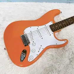 BEAUTIFUL SQUIER BY FENDER STRATOCASTER ORANGE FROM JAPAN