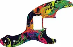 WD CUSTOM PICKGUARD FOR FENDER TELECASTER BASS WITH HUMBUCKER #GP01 RAINBOW P...