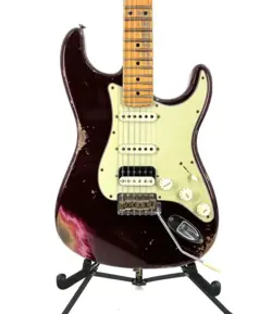 FENDER CUSTOM SHOP 1959 STRATOCASTER HSS HEAVY RELIC OXBLOOD ELECTRIC GUITAR