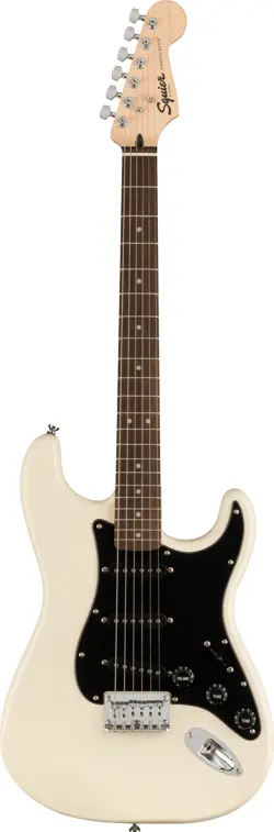 FENDER SQUIER BULLET STRATOCASTER HT, BLACK PICKGUARD - OLYMPIC WHITE