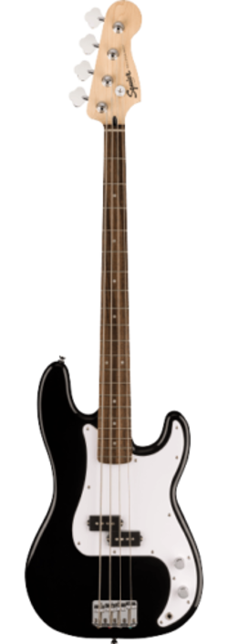 FENDER SQUIER SONIC PRECISION BASS, LAUREL FRETBOARD, WHITE PICKGUARD, BLACK