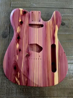 TELECASTER-STYLE GUITAR BODY, EASTERN RED CEDAR, VINTAGE