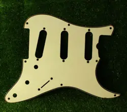AGED 57 59 PICKGUARD FOR FENDER STRAT WIDE BEVEL 8 HOLES PARCHMENT WHITE - AGP26