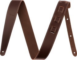 FENDER 2 INCH WIDE ESSENTIALS  LEATHER STRAP, BROWN, 0990642121