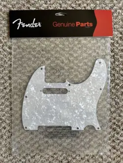 GENUINE FENDER STANDARD TELE/TELECASTER 8-HOLE GUITAR PICKGUARD - WHITE PEARL