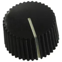 BLACK CUPCAKE STYLE KNOB WITH SET SCREW FOR FENDER AMPLIFIERS AND OTHERS