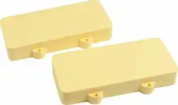 WD REPLACEMENT PICKUP COVER SET OF 2 FOR FENDER JAZZMASTER IVORY CLOSED (25 S...