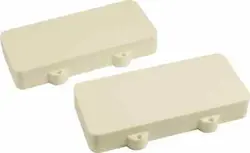 WD REPLACEMENT PICKUP COVER SET OF 2 FOR FENDER JAZZMASTER WHITE CLOSED (25 S...