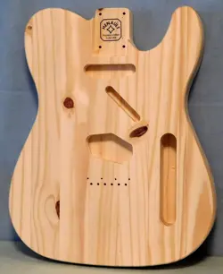 UNFINISHED FENDER TELECASTER STYLE GUITAR BODY-WHITE WOOD
