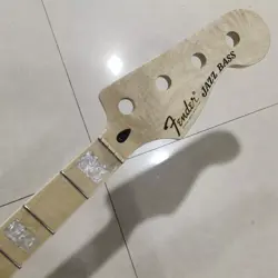 NEW JAZZ BASS MAPLE BASS GUITAR NECK 20 FRET FOR FENDER REPLACE BLOCK INLAY