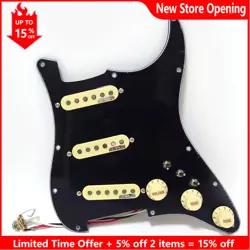 PREWIRED LOADED STRAT PICKGUARD ALNICO 5 SINGLE COIL PICKUPS SET FOR FENDER