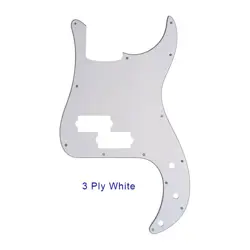 GUITAR PARTS FOR US FENDER PRECISON BASS GUITAR PICKGUARD, 3PLY WHITE