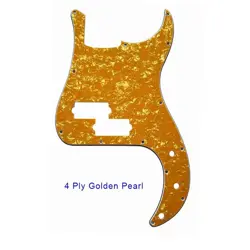 GUITAR PARTS FOR US FENDER PRECISON BASS GUITAR PICKGUARD, 4PLY  GOLDEN PEARL