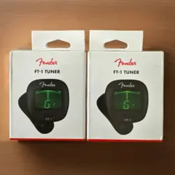 (2 PK) FENDER FT-1 PRO CLIP-ON CHROMATIC TUNER FOR GUITAR, BASS, VIOLIN, UKULELE