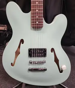 USED FENDER TOM DELONGE STARCASTER, SATIN SURF GREEN, FREE SHIPPING!