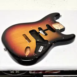 2009 FENDER USA HIGHWAY ONE STRAT ALDER BODY SATIN NITRO SUNBURST GUITAR RELIC