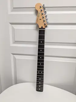 2004 FENDER STANDARD STRATOCASTER LEFTY LEFT HANDED STRAT NECK W/ TUNERS RELIC