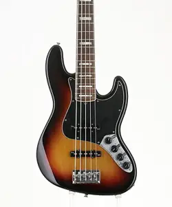 ELECTRIC BASS GUITAR FENDER AMERICAN DELUXE JAZZ BASS V DZ9347025 SOFT CASE USED