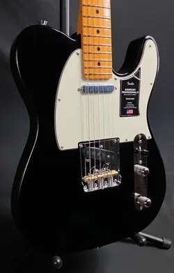 FENDER AMERICAN PROFESSIONAL II TELECASTER ELECTRIC GUITAR GLOSS BLACK W/ OHSC