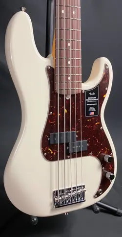 FENDER AMERICAN PROFESSIONAL II PRECISION BASS V 5-STRING BASS GUITAR OLYMPIC WH