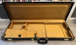 RARE FENDER G&G DELUXE TELECASTER STRATOCASTER BLACK GOLD CASE USA STRAT TELE