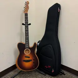 FENDER PLAYER ACOUSTASONIC TELECASTER SHADOW BURST W/ ORIGINAL GIG BAG