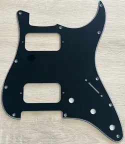 CUSTOM FOR FENDER DOUBLE FAT HH STRAT HUMBUCKER GUITAR PICKGUARD 3 PLY BLACK