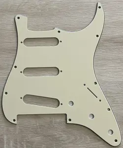 FITS FENDER PLAYER STRATOCASTER FLOYD ROSE SSS GUITAR PICKGUARD VINTAGE YELLOW