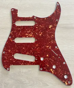 FITS FENDER PLAYER STRATOCASTER FLOYD ROSE SSS GUITAR PICKGUARD RED TORTOISE