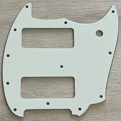 FITS FENDER OFFSET SERIES MUSTANG P90 STYLE GUITAR PICKGUARD,3 PLY PARCHMENT