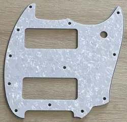 FITS FENDER OFFSET SERIES MUSTANG P90 STYLE GUITAR PICKGUARD,4 PLY WHITE PEARL
