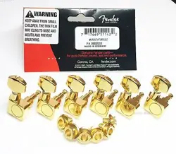 GENUINE FENDER AM SRS AMERICAN STANDARD 2-PIN STRAT/TELE GOLD LOGO GUITAR TUNERS