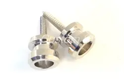 TRUE CUSTOM SHOP® SCHALLER CHROME STRAP LOCK BUTTONS FOR USA FENDER STRAT & TELE
