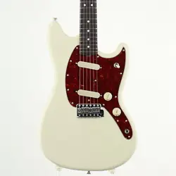 FENDER MADE IN JAPAN CHAR MUSTANG OLYMPIC WHITE USED 2023 MAPLE NECK W/SOFT CASE